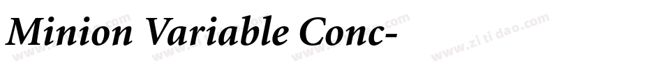 Minion Variable Conc字体转换
